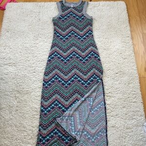 Colorful print maxi dress